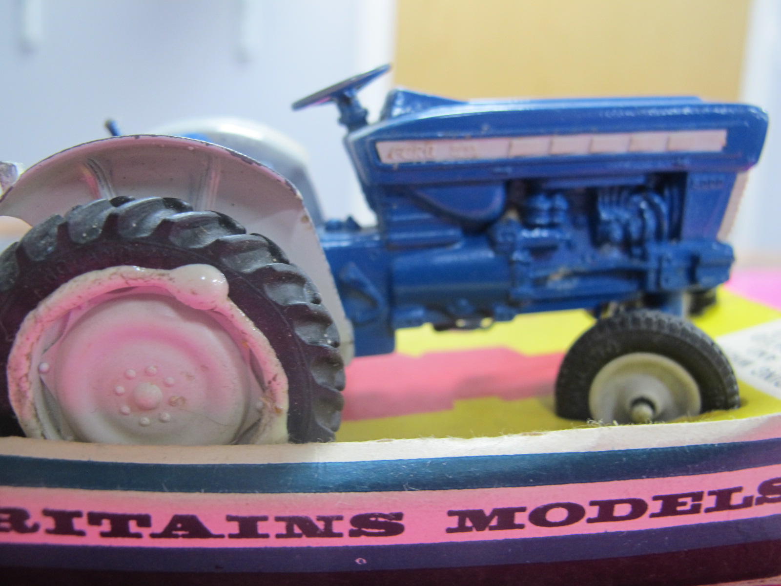 A Britian's Ford Super Major Tractor, missing small parts, contained in original poor box, plus - Image 3 of 7