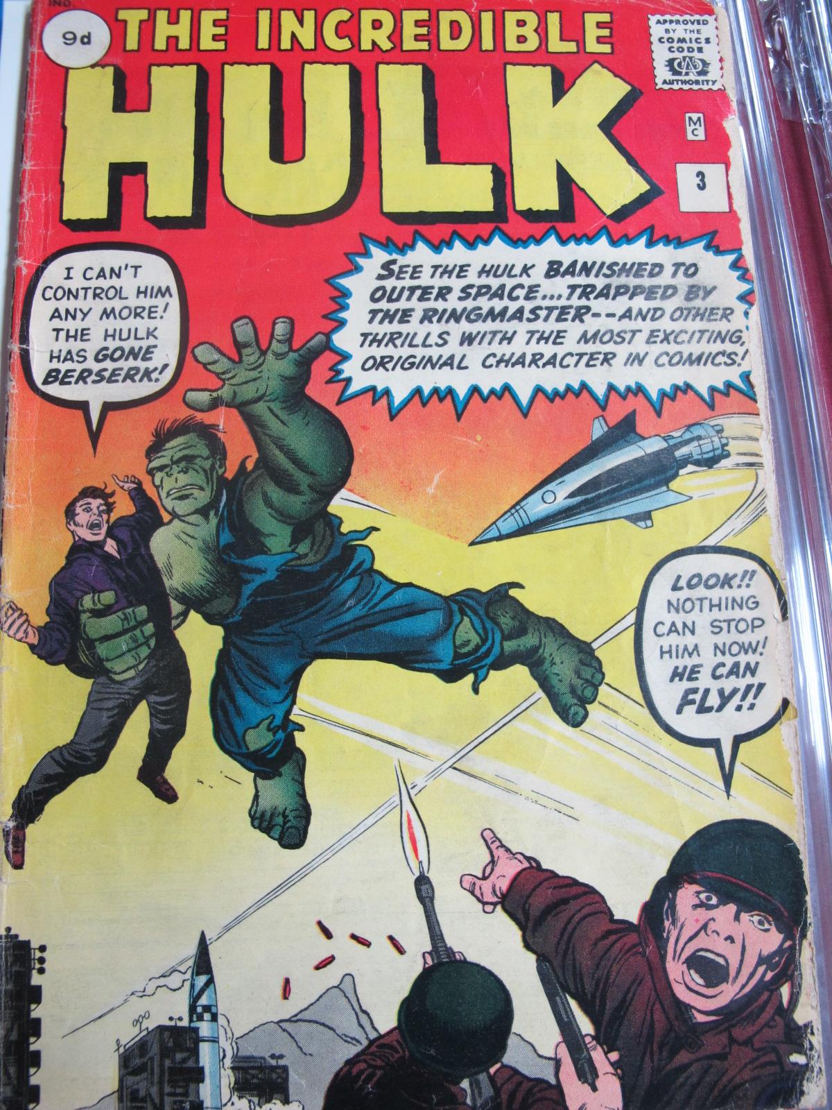 The Incredible Hulk #3 Marvel Comic 1962. Pence version - Image 3 of 4