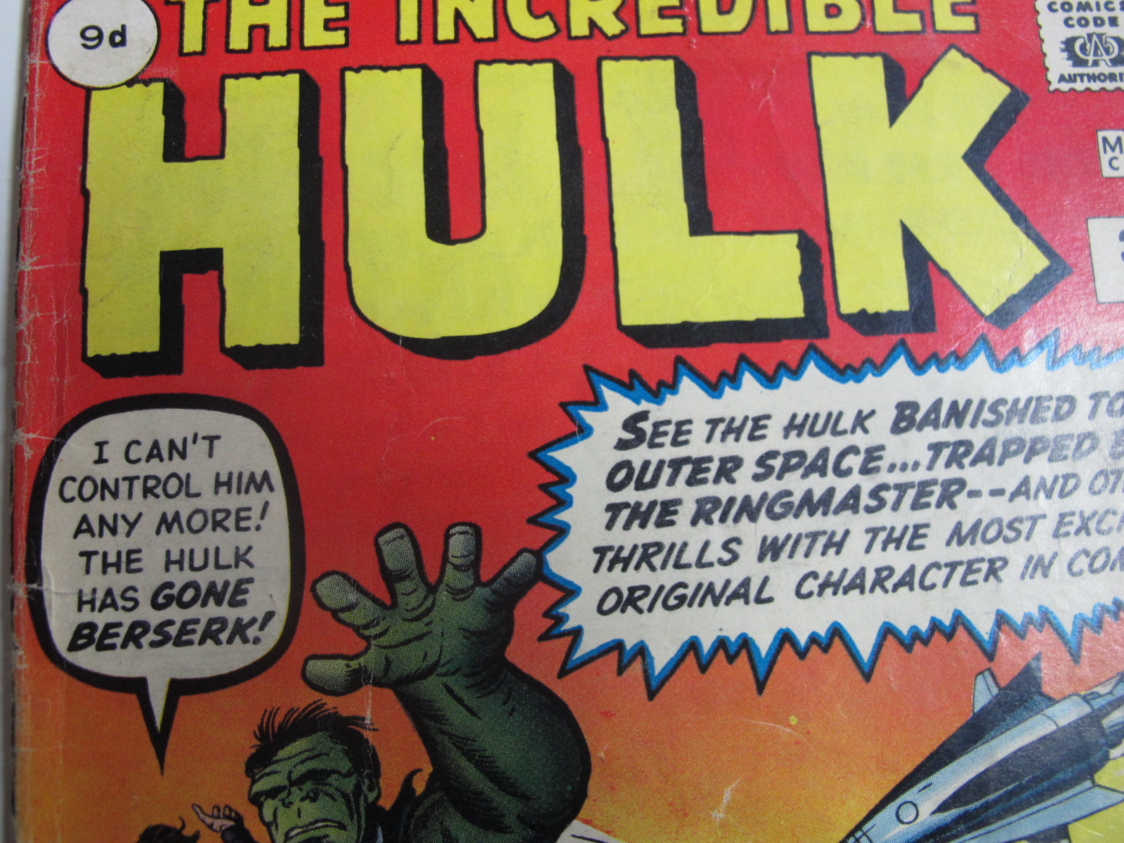 The Incredible Hulk #3 Marvel Comic 1962. Pence version - Image 4 of 4