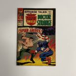 Strange Tales #159 Pence Marvel Comic Book, featuring the Great Captain America, rusty staples.