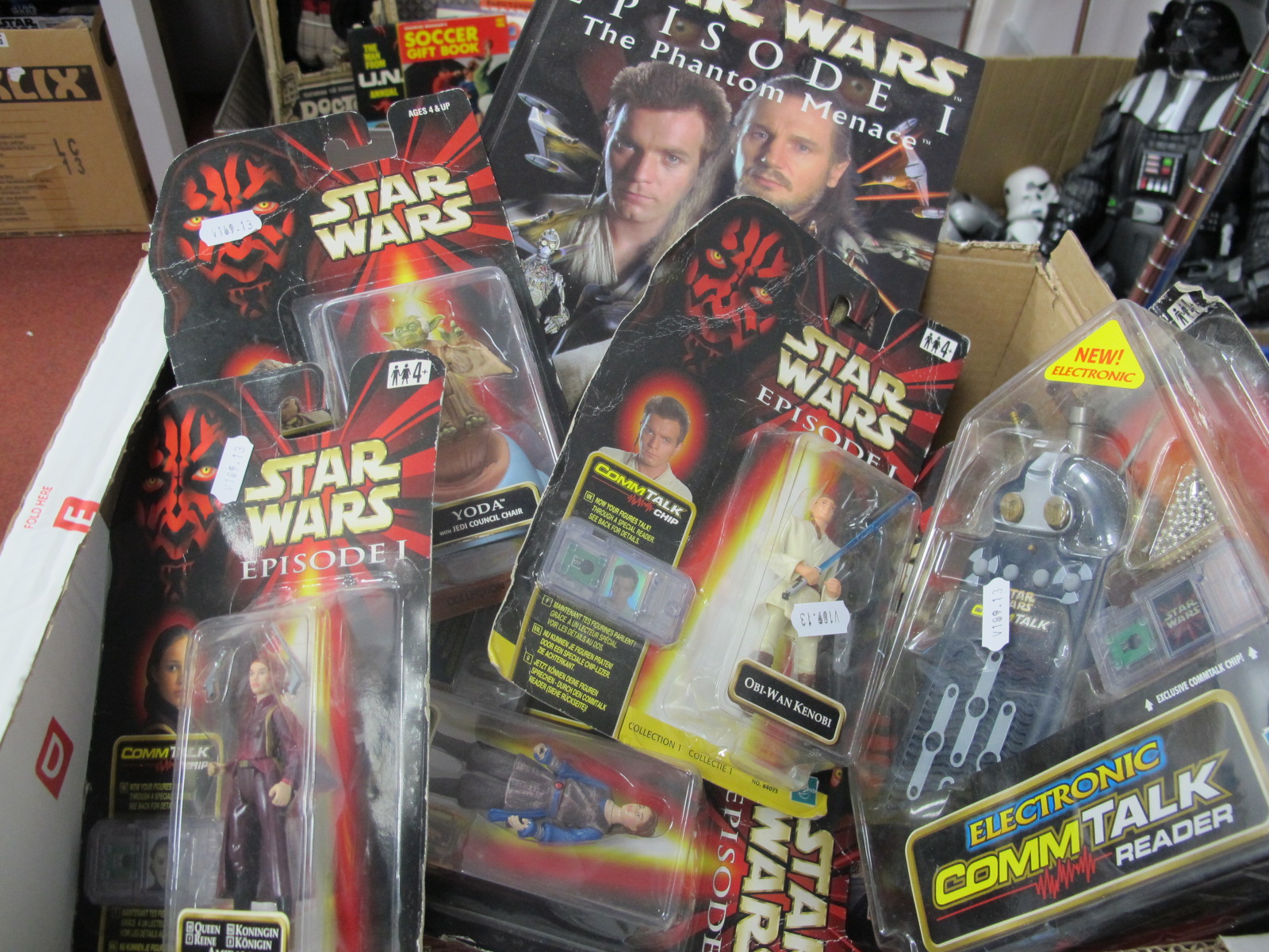 A Large Selection of Boxed Miniature Star Wars Figures, to include Amidala, Yoda, Mare Windu plus