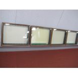 Four Display Cabinets, 20 x 24inch - full glass door with glass shelving, (one broken), (ideal