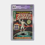 Silver Surfer #1 Vol 1. CGC 6.5 Slabbed Marvel Comic, Restored Grade, Origin of the Silver Surfer.