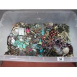 Assorted Costume Jewellery, including bead necklaces, bangles, etc :- One Box