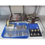 A Set of Six Hallmarked Silver Teaspoons, Walker & Hall, Sheffield 1933, in original fitted case;