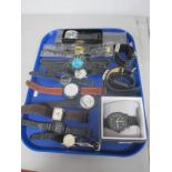 Bench, Timex, Nike, Ben Sherman, Next and Other Modern Gent's Wristwatches :- One Tray