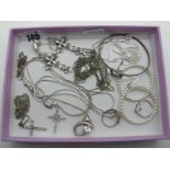 925 and Other Chains, bangle, imitation pearl hoop earrings, cross pendants, etc.