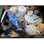 Susie Cooper - tea pot coffee pot, studio pottery, jar, etc, cottage ware:- One Box.