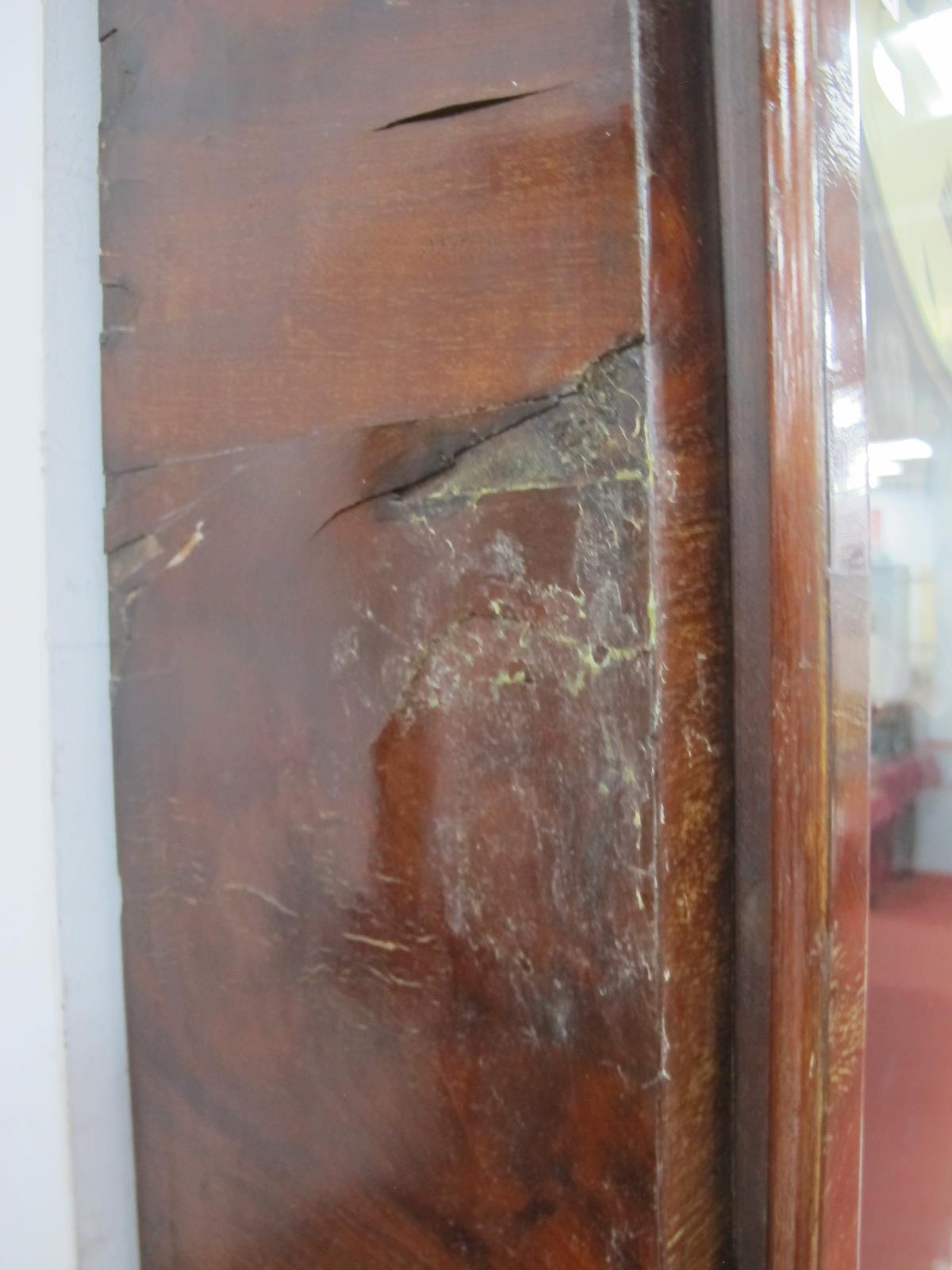 A XIX Century and Later Mahogany Longcase Clock, with a white dial, arched glass door, crossbanded - Image 2 of 5