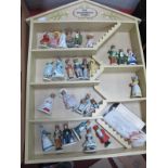 Franklin Mint 'The Woodmouse Family' Hand Painted Porcelain Figures (twenty six), plus display