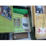 A Subbuteo Table Soccer, (boxed), construction blocks and a crib board. (3)