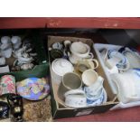 Chamber Pots, jugs, table china, etc:- Three Boxes.