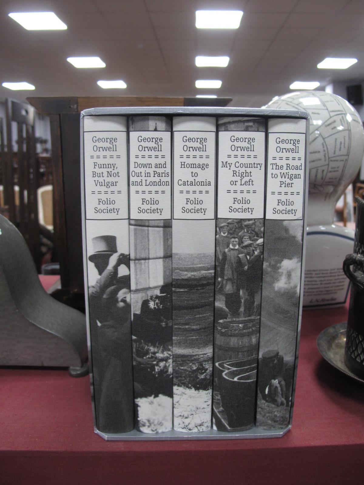 Folio Society: George Orwell, five editions including The Road to Wigan Pier, Down and Out in Paris,