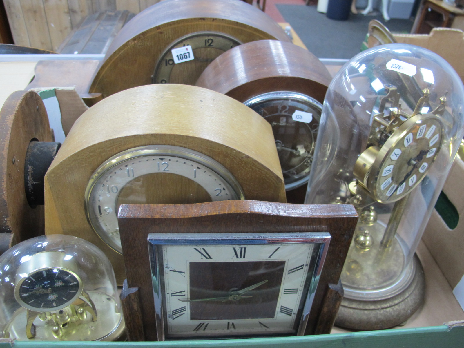 Haller Anniversary Clock Under a Dome, Vadette walnut mantle clock, other mantel clocks.