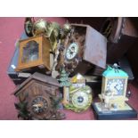 Cuckoo Clock's, lantern clock cases, etc:- One Box