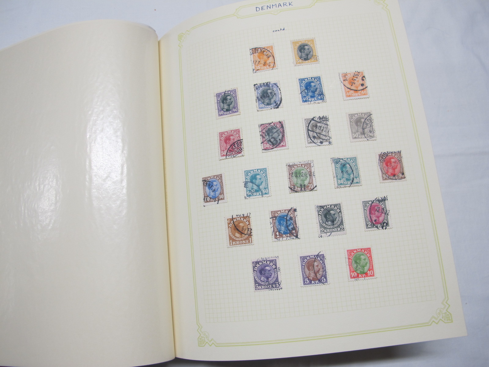 A Specialist Denmark Stamp Collection from 1875-1976, housed in an S.G Simplex album, noted 1904