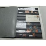 A Sixteen Page Stockbook of Queen Victoria Line Engraved Stamps, including 1840 Penny Black 2d Blue,