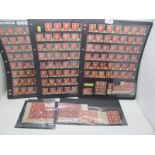 A Collection of 1858 Penny Red Plate Numbers, 71-225 (Ex 77) mounted mint and extra blocks of 4,