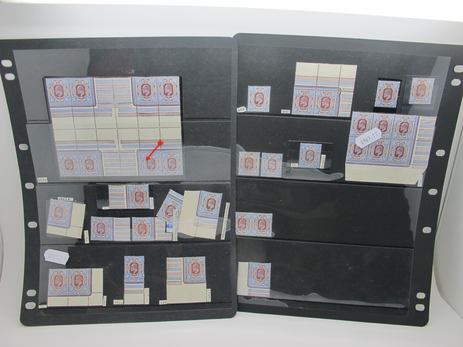 A 9d Mint Collection of KEDVII Stamps, in very fine condition, includes a block of twenty and a - Image 2 of 3