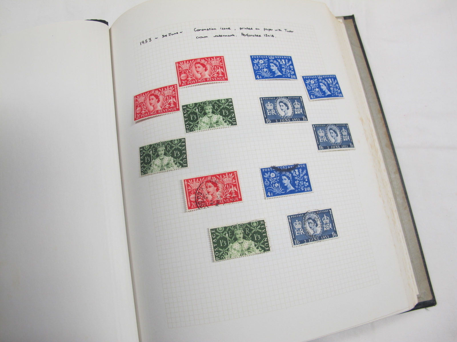 A G.B QEII Collection of Mint and Used Commemorative Sets of Stamps, from 1953-1970 mounted in a