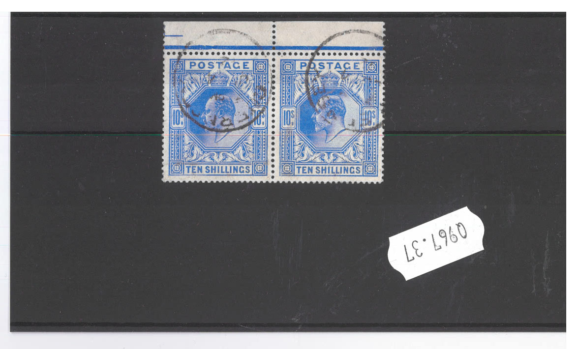 A Pair of F/VF Used KEDVII 10/- Stamps.