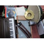 Vintage Percussion Washboard, Performance percussion drum, recorder, etc:- One Box.