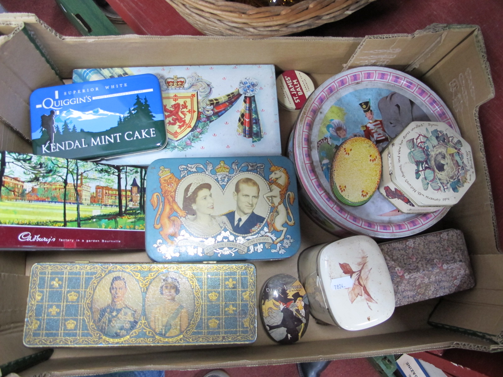 Wrights Biscuit Tin (Coronation of H.M Elizabeth II June 2nd 1953), William Crawford Sons biscuit