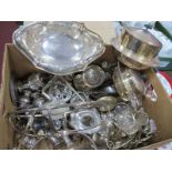 Muffin Dishes, baskets, condiments, other plated ware:- One Box