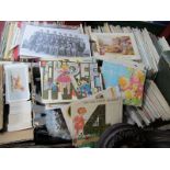 Postcards - Topographical, Tower of London, Whitby, Greetings, Carte de Visite, trade cards in