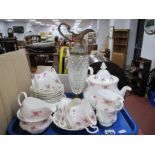 Richmond 'Rose Time' Teaware, of twenty-one pieces including teapot, claret jug:- One Tray