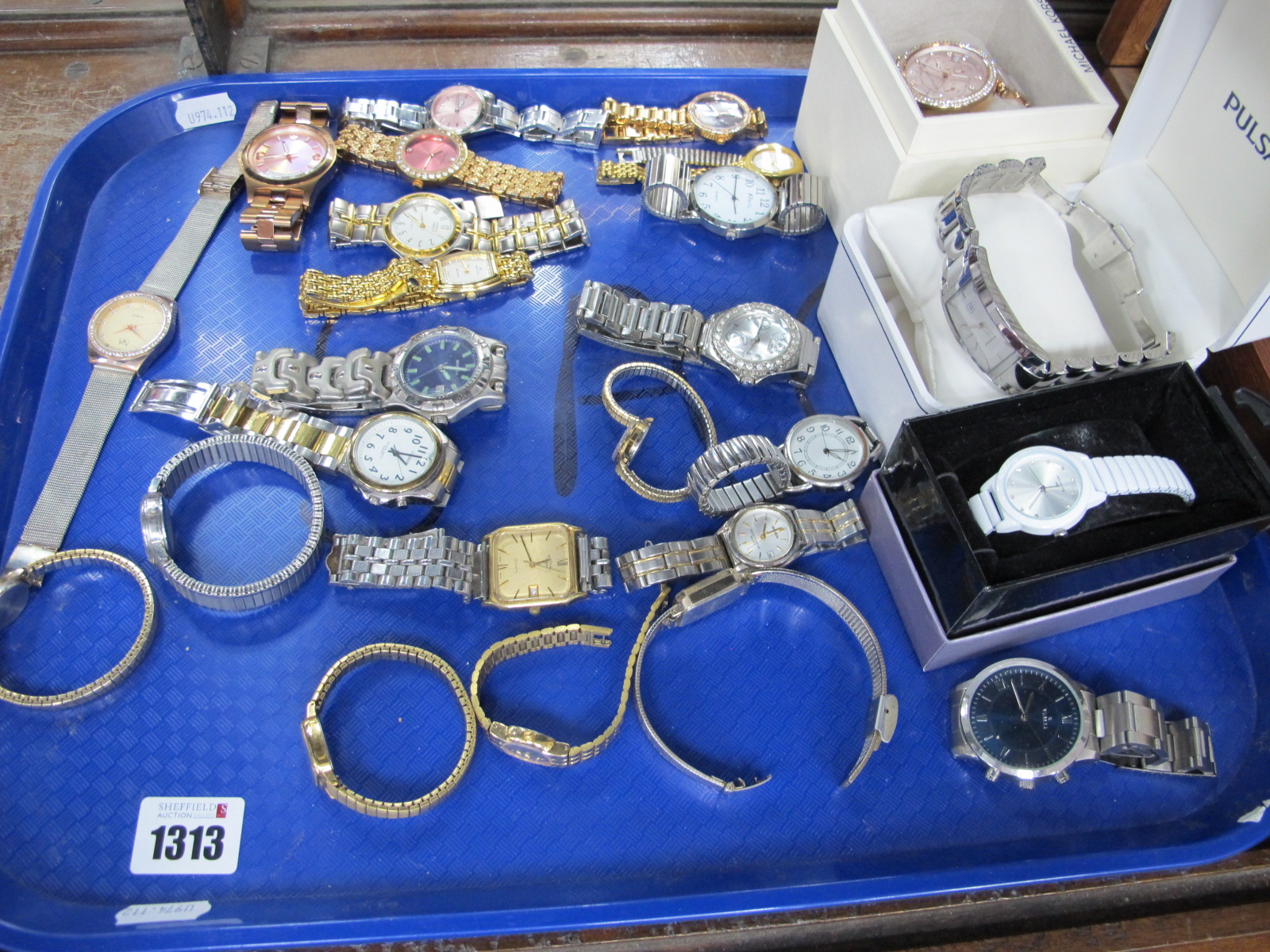 Ladies and Gent's Wristwatches, including Marc Jacobs, Burberry, Vialli, etc :- One Tray