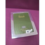 Harrods; A Hallmarked Silver Mounted Rectangular Photograph Frame, RC (Carrs), Sheffield 1998, of