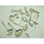 A Collection of Assorted Hallmarked Silver Baby's Spoons and Pushers, (various makers and dates);