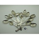 Fifteen Assorted Hallmarked Silver Tea and Other Spoons, (various makers and dates) some