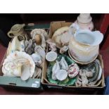 Early XX Century Jug, ginger jar, Crown Ducal bowl, Hillstonia jug, etc:- Two Boxes