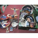 Royal Orleans Elvis Presley Cabinet Plates, Elvis Presley mugs, etc:- One Box