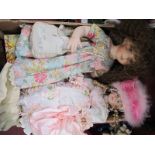 English Rose and Leonard Collection Dolls, cigarette card silks, including Muratt, Chairman, Army