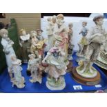 Royal Doulton Figure Geraldine HN2348, a pair of Capodimonte figures and other figures, etc:- One