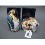 A Royal Crown Derby Porcelain Paperweight 'Rocky Mountain Bear', gold stopper, date code for 1998,