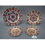 Four Royal Crown Derby Plates, all decorated in Imari pattern 1128, date codes for 1981 and 1993,