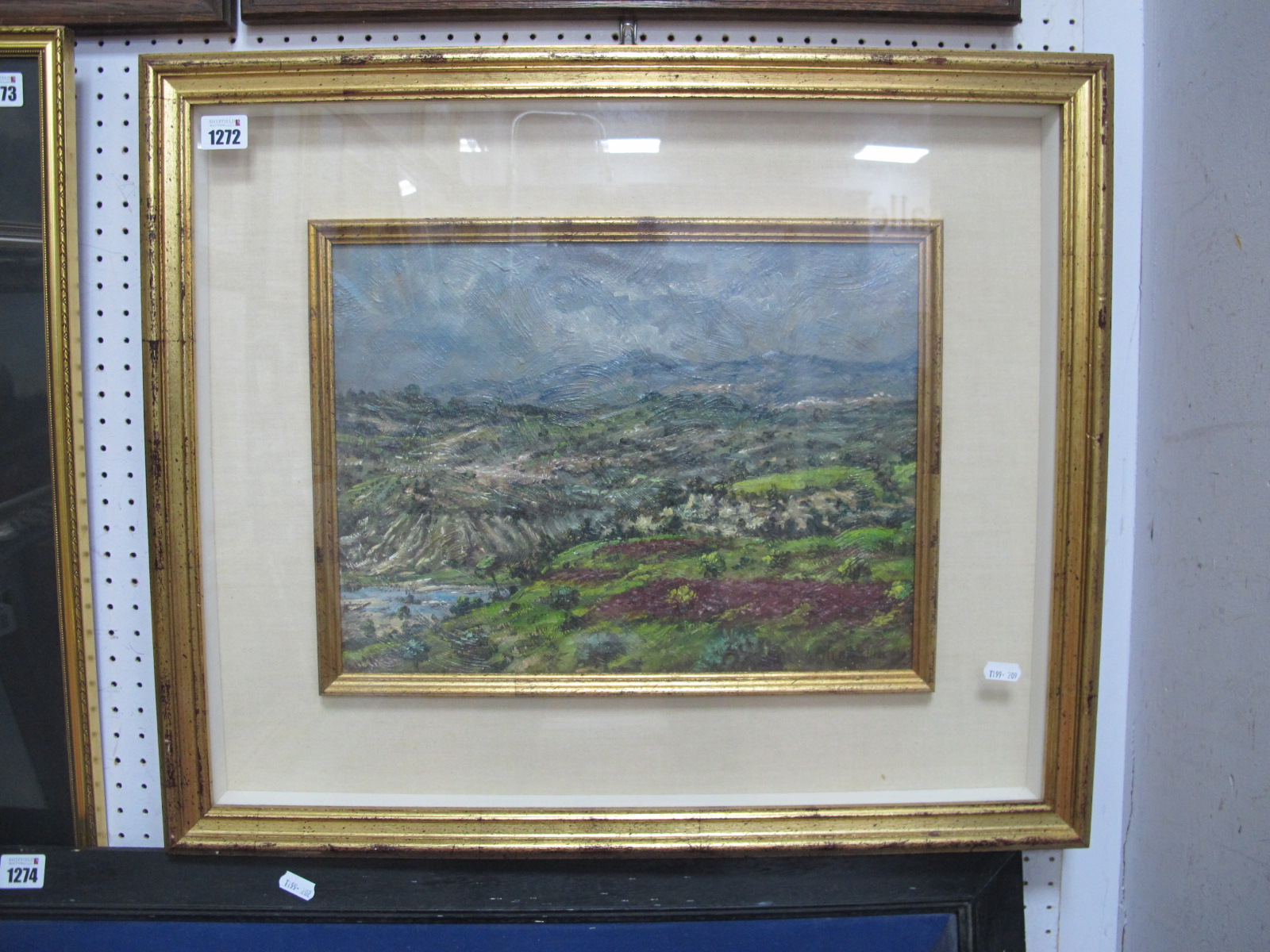 XX CENTURY CONTINENTAL SCHOOL Mountainous Landscape, oil on canvas, signed indistinctly lower right,