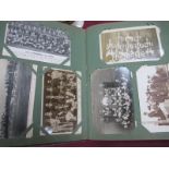 An Early XX Century Picture Postcard Album, containing: WWI cards, some silk, poem cards, actresses,