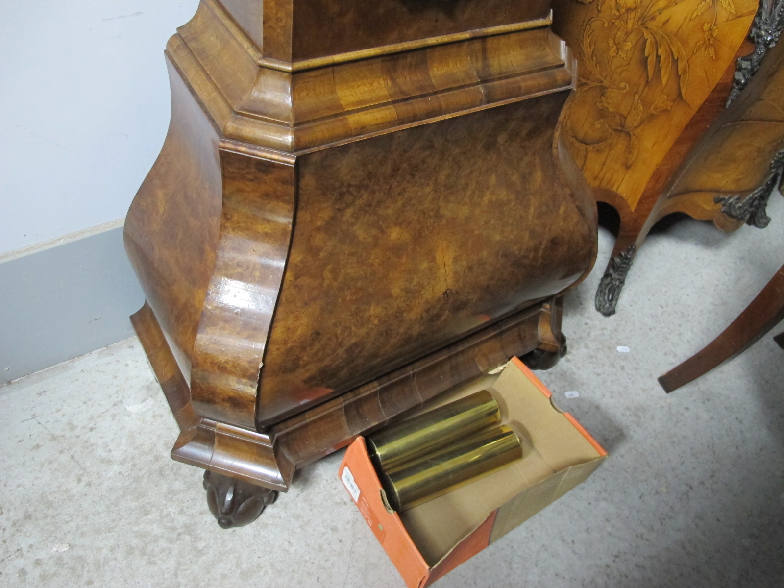 A XIX Century Paulus Bramer of Amsterdam Dutch Walnut Moonface Longcase Clock, the fretwork capped - Image 13 of 14