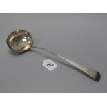 A Hallmarked Silver Old English Pattern Ladle, Samuel Godbehere & Edward Wigan, London 1795,