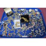 A Mixed Lot of Assorted Costume Jewellery, including chains, earrings, dress rings, locket pendants,