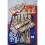 Cooper Bros Canteen of Kings Pattern Plated Cutlery, part boxed; together with a decorative set of