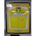 Valentino Rossi, autographed daring yellow, short sleeve team shirt, black pen signed (unverified)