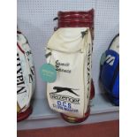 Golf - Jamie Spence White and Maroon Golf Club Bag by Slazenger, 'O.C.S Clean Master'.