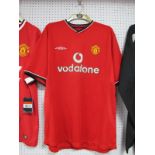 Manchester United Umbro Home Shirt, bearing 'Vodafone' logo, size XL.
