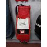 Golf - Steen Tinning Red Golf Club Bag by Wilson, 'Gel Form Technology' to handle.